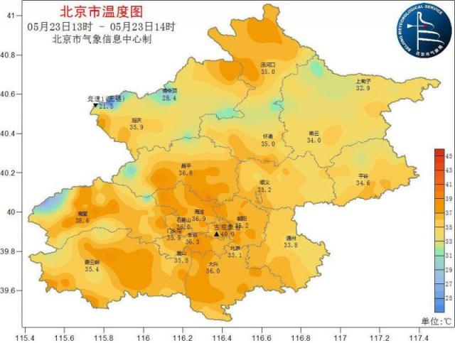 北京出现今年首个高温天，局地气温达40℃！